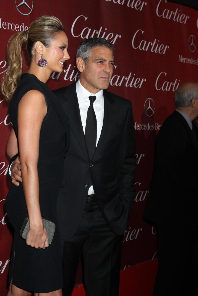LOS ANGELES, JAN 7 - Stacy Keibler, George Clooney arrives at the 2012 Palm Springs International Film Festival Gala at Palm Springs Convention Center on January 7, 2012 in Palm Springs, CA photo