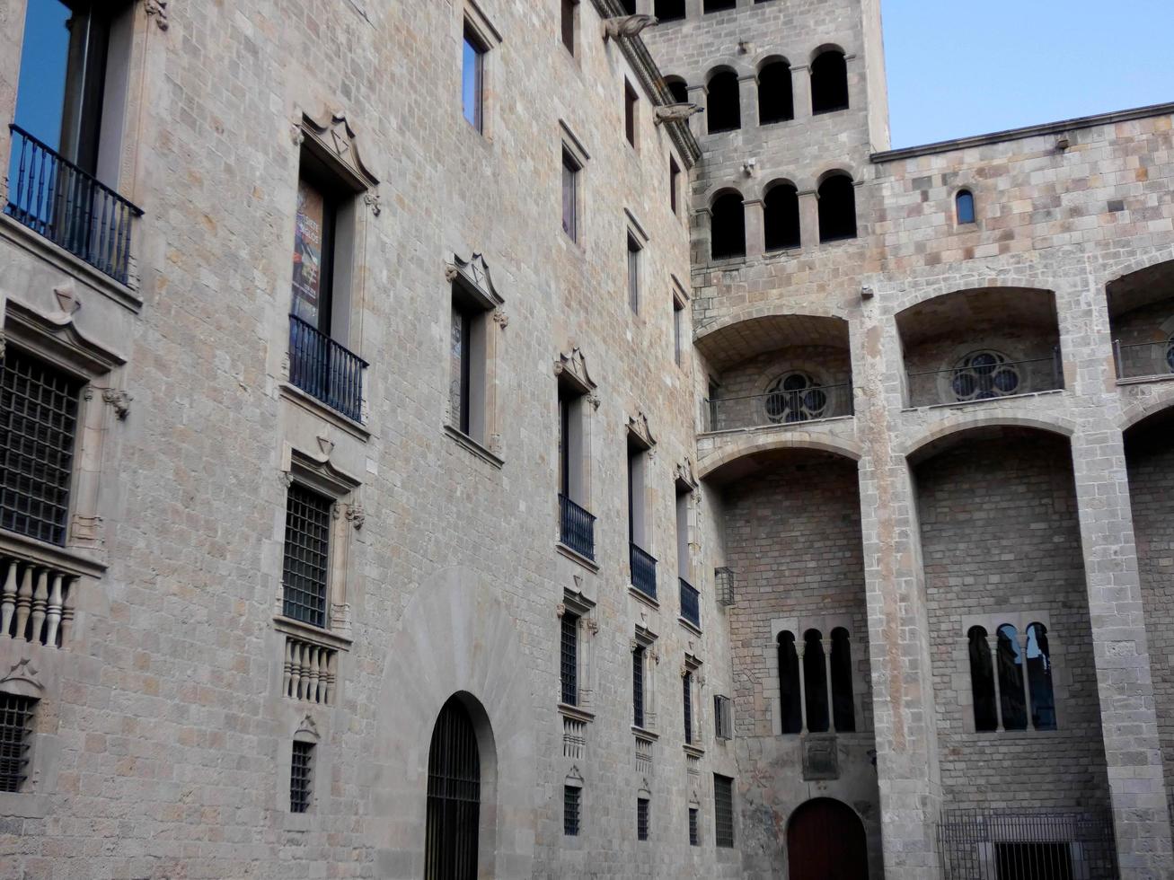 Plaza del rey in the gothic quarter of Barcelona, Spain photo