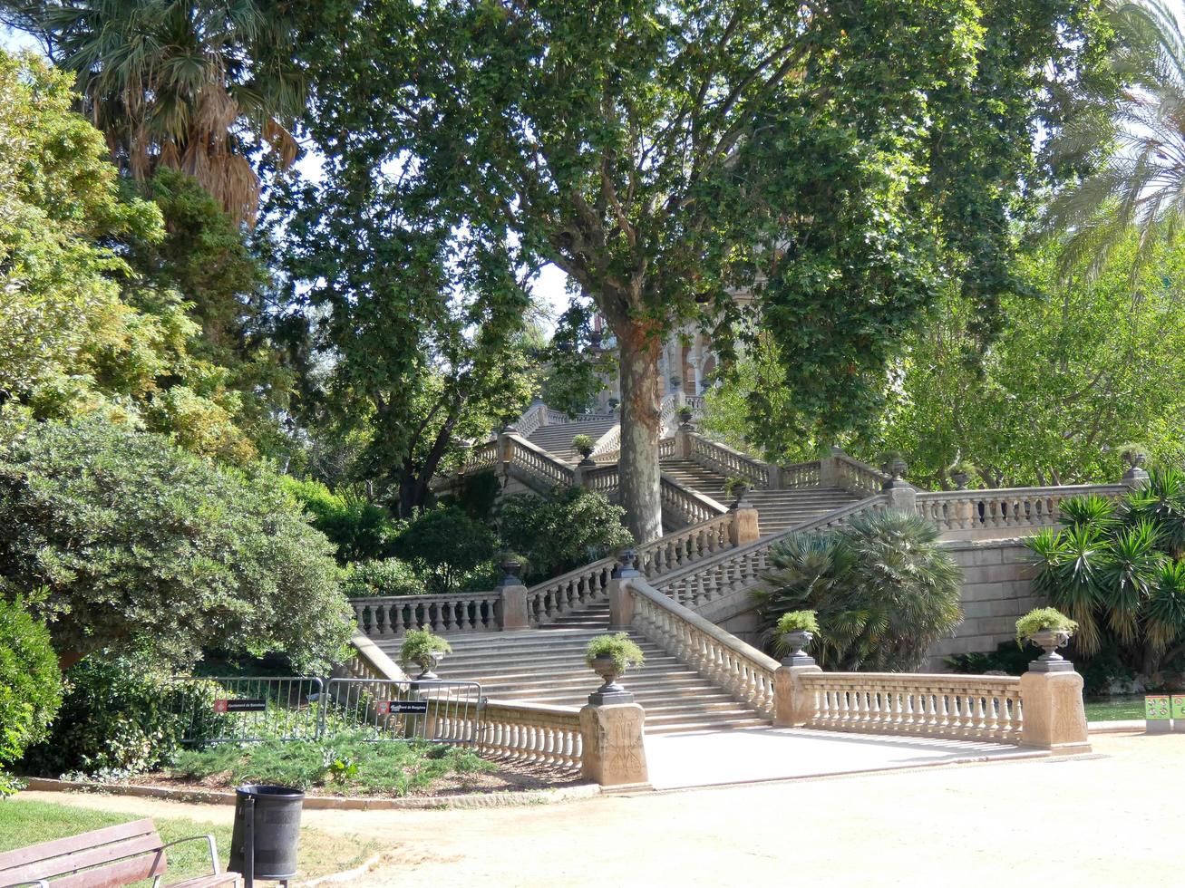 Park or gardens of the Citadel in the city of Barcelona photo