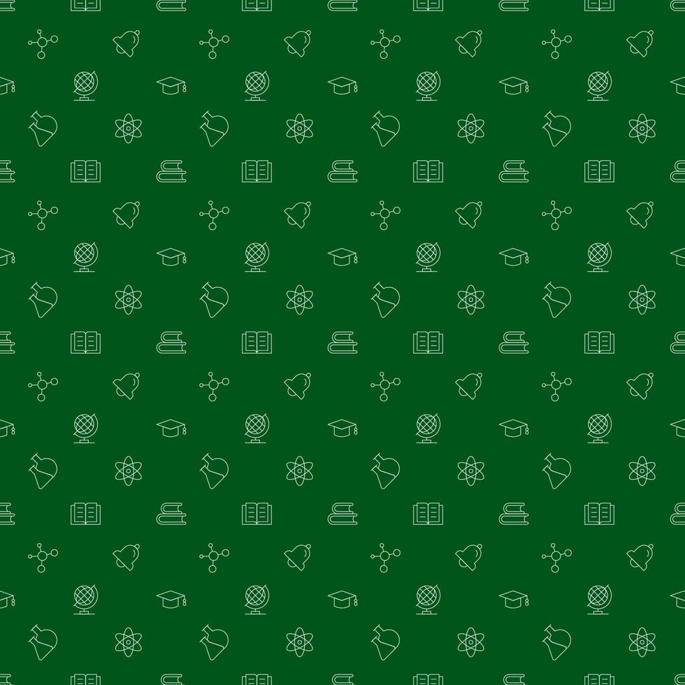 Minimalistic education vector seamless pattern for web sites, apps, packages