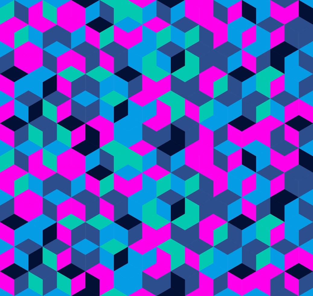 patrón transparente de vector colorido de triángulos multicolores. adecuado para envolturas, cubiertas, papeles pintados