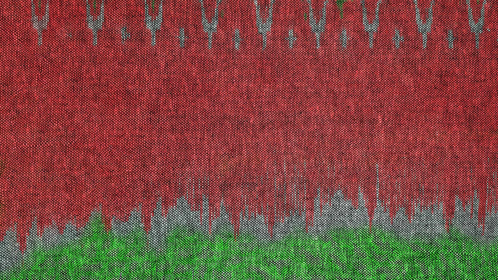 Red and green fabric texture for background photo