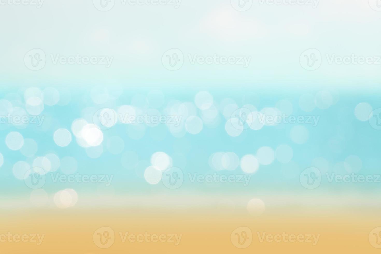 abstract blur or bokeh light on sea background in summer. photo