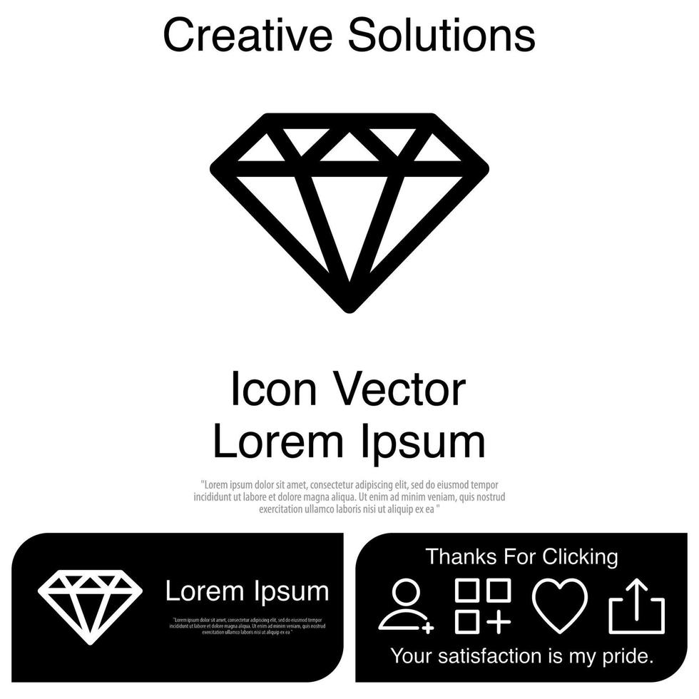 Diamond Icon EPS 10 vector