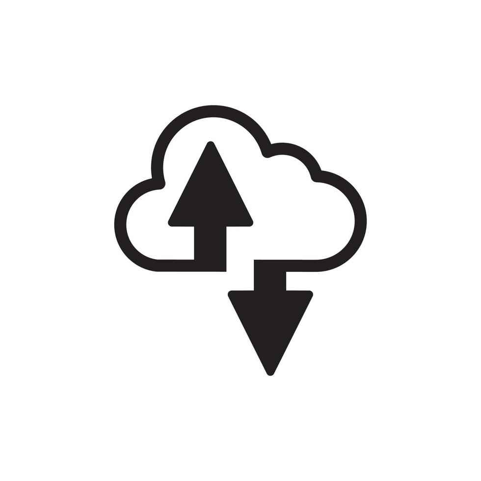 Cloud Upload Download Icon EPS 10 vector