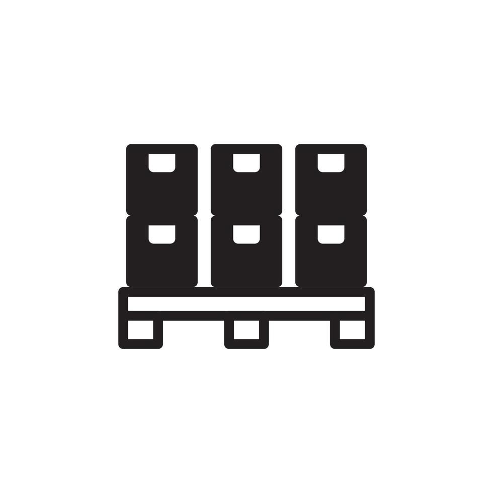 Boxes on a Pallet Icon EPS 10 vector
