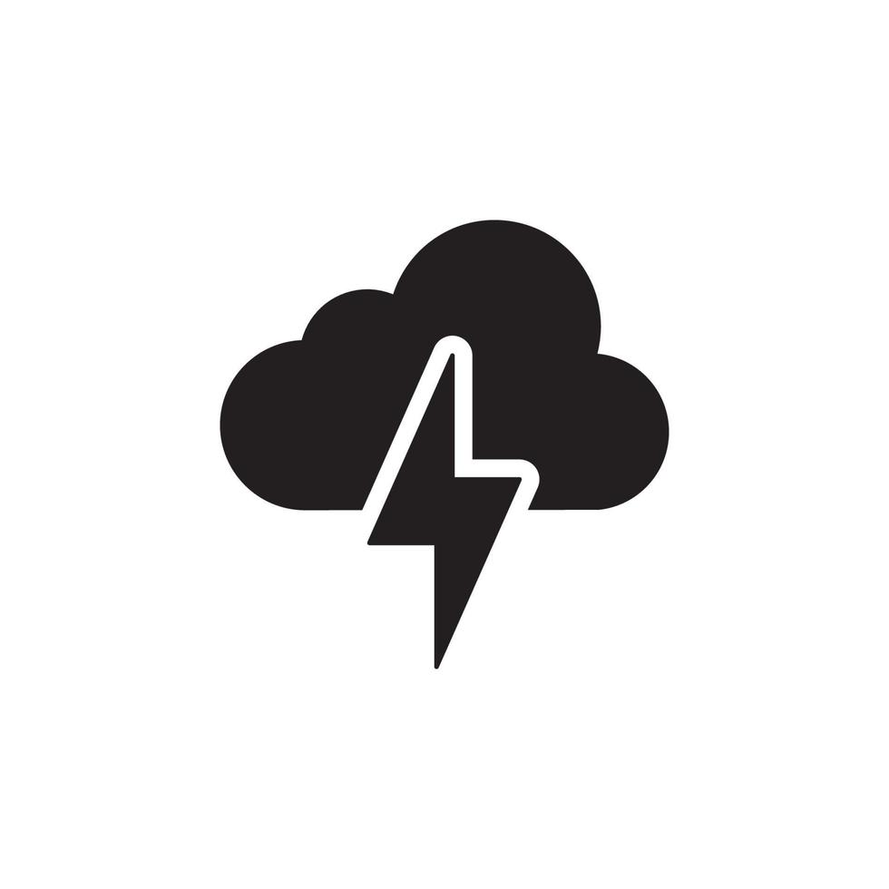 Lightning Cloud Icon EPS 10 vector