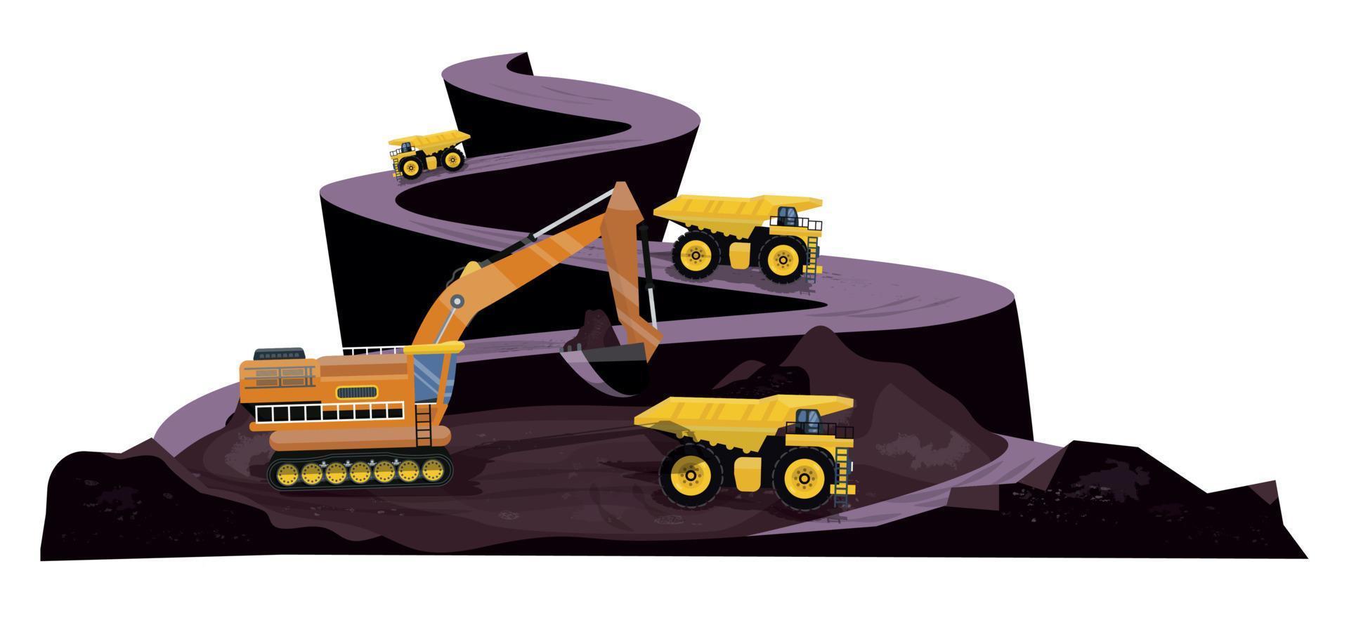 Coal Mining Illustration vector