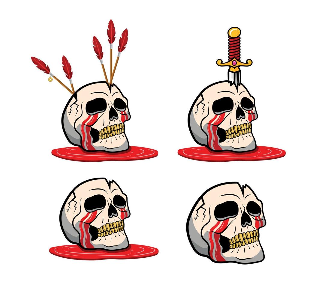 Illustrations of the Skulls vector
