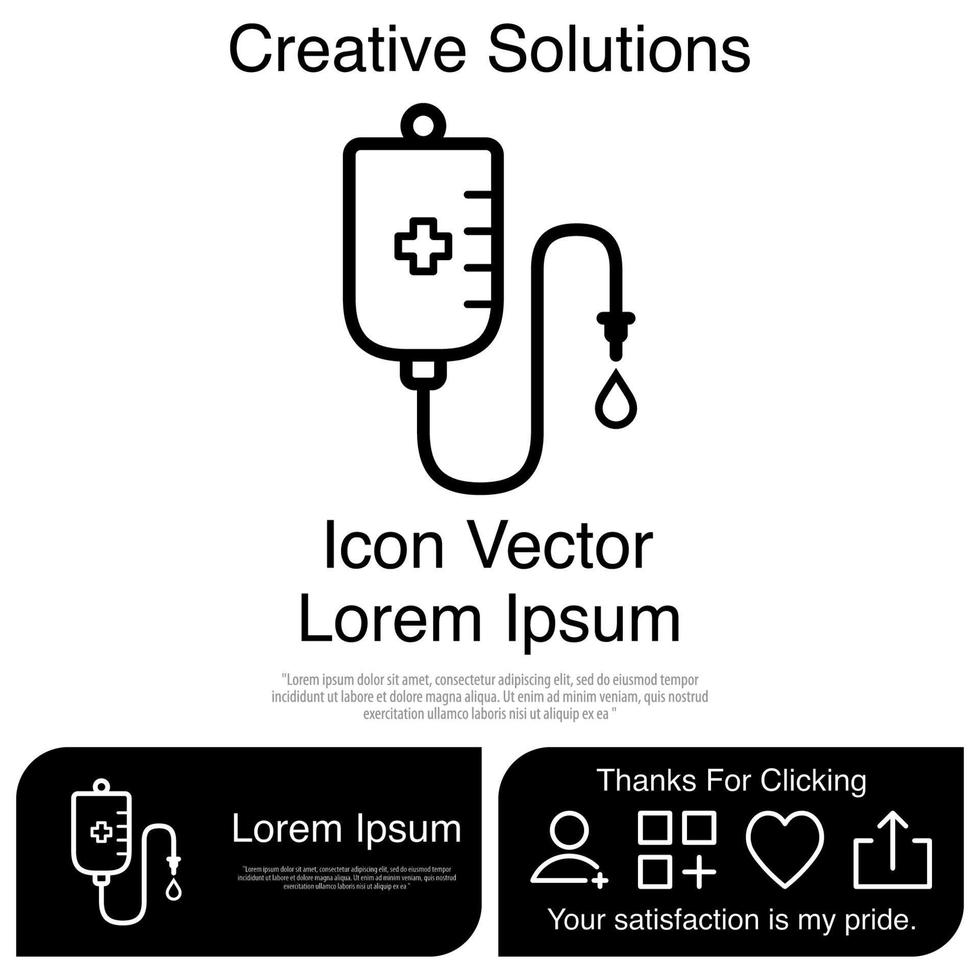 Infus Icon EPS 10 vector