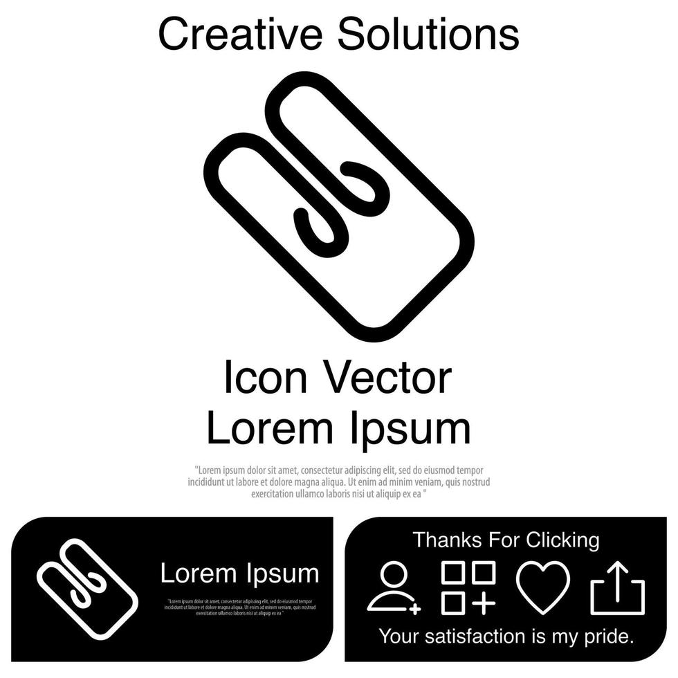 Paper Clip Icon EPS 10 vector