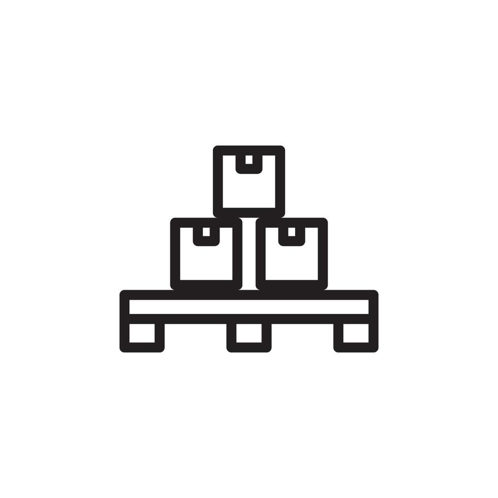 Boxes on a Pallet Icon EPS 10 vector