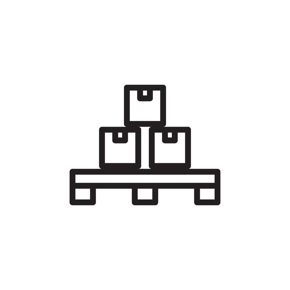 Boxes on a Pallet Icon EPS 10 vector