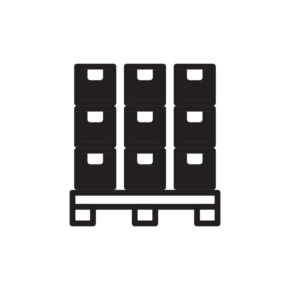 Boxes on a Pallet Icon EPS 10 vector