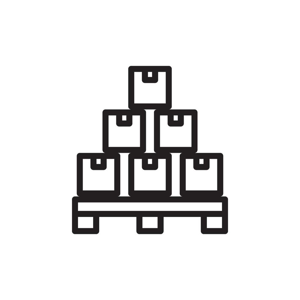 Boxes on a Pallet Icon EPS 10 vector