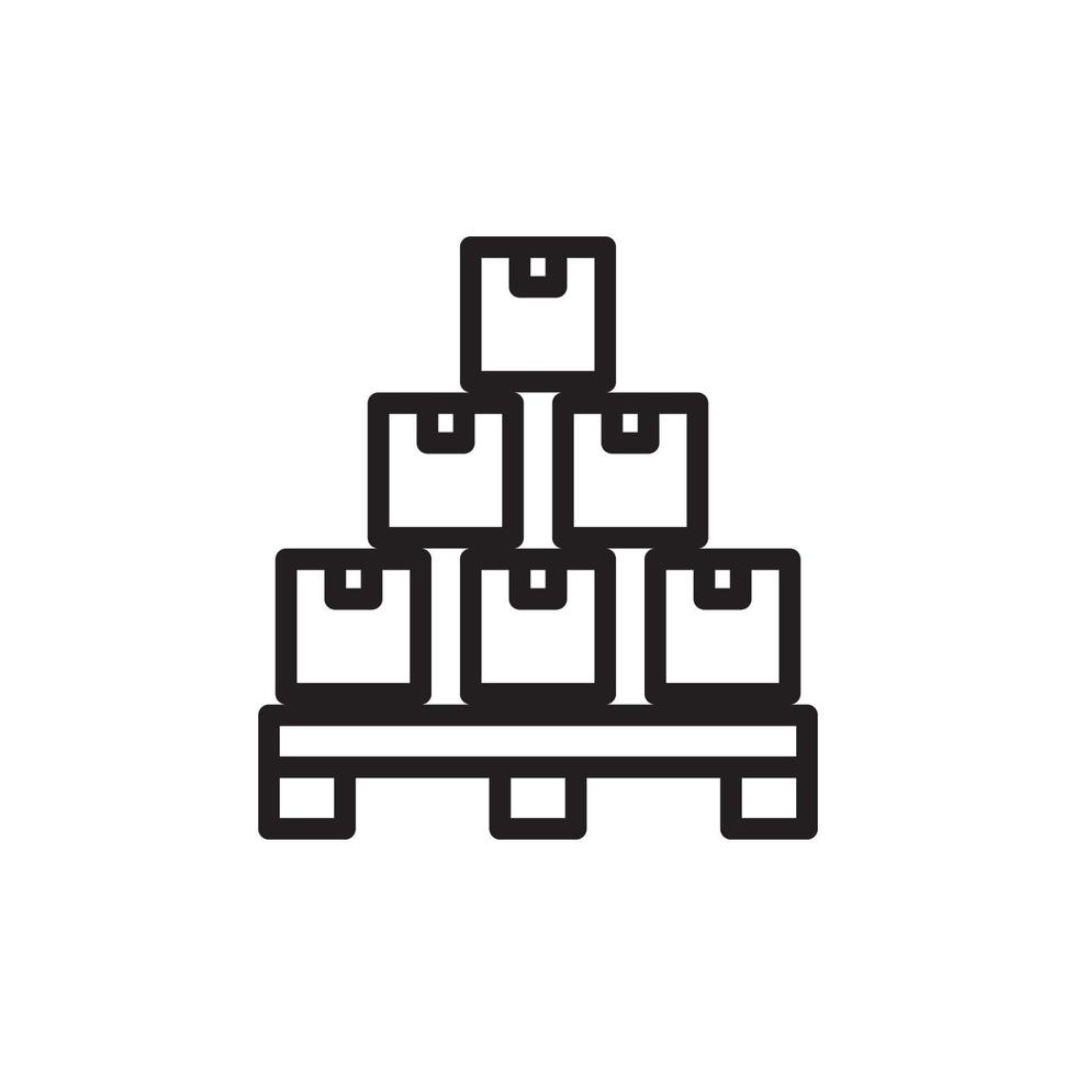 Boxes on a Pallet Icon EPS 10 vector