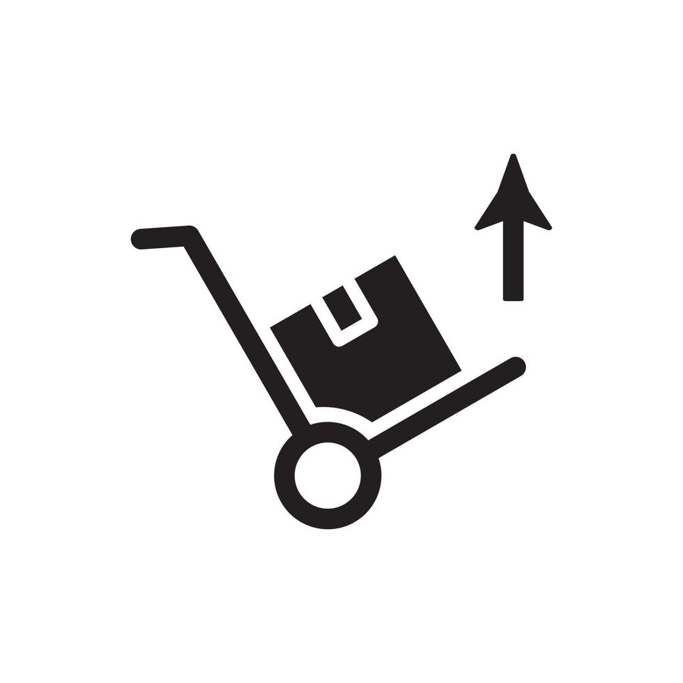 Handcart Sell and Buy Icon EPS 10 vector