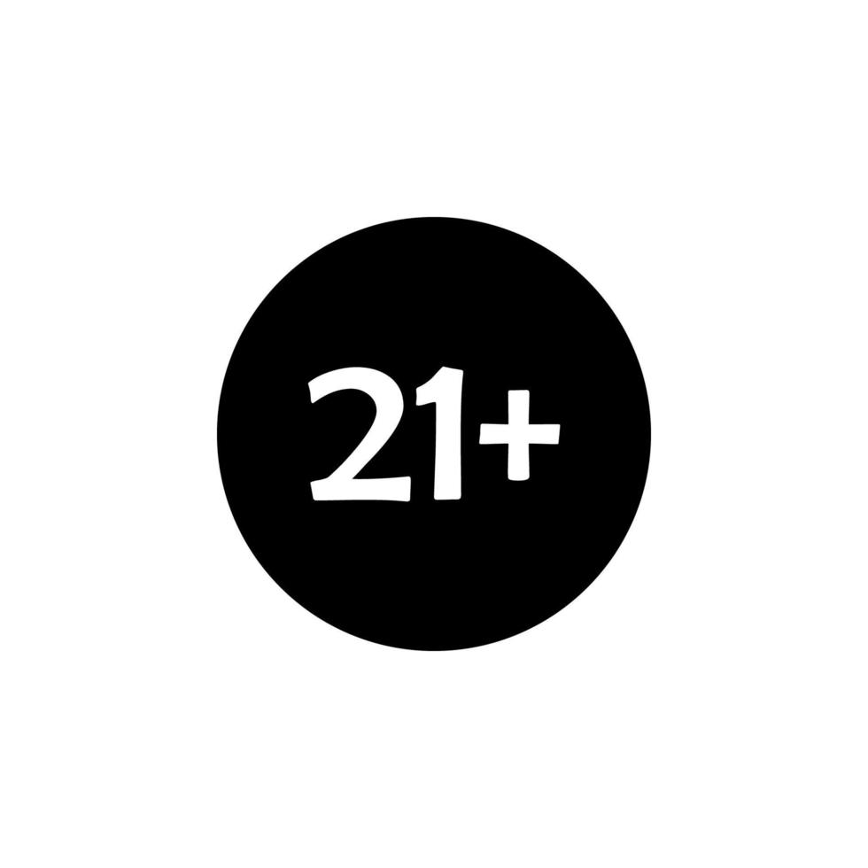 Under 21 Icon EPS 10 vector