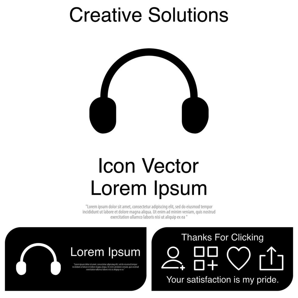 icono de auriculares eps 10 vector