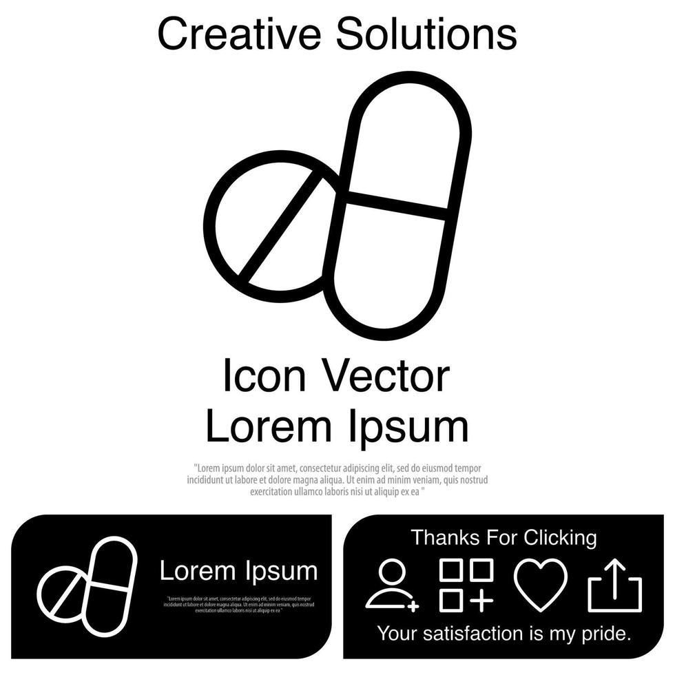 Pill Icon EPS 10 vector