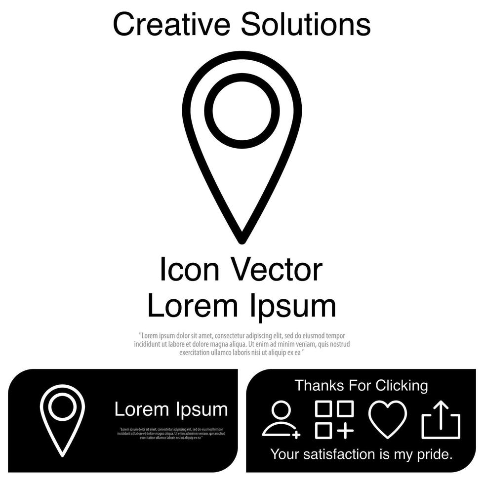 Pin Location Icon EPS 10 vector
