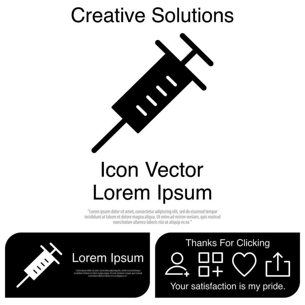 Syiringe Icon EPS 10 vector