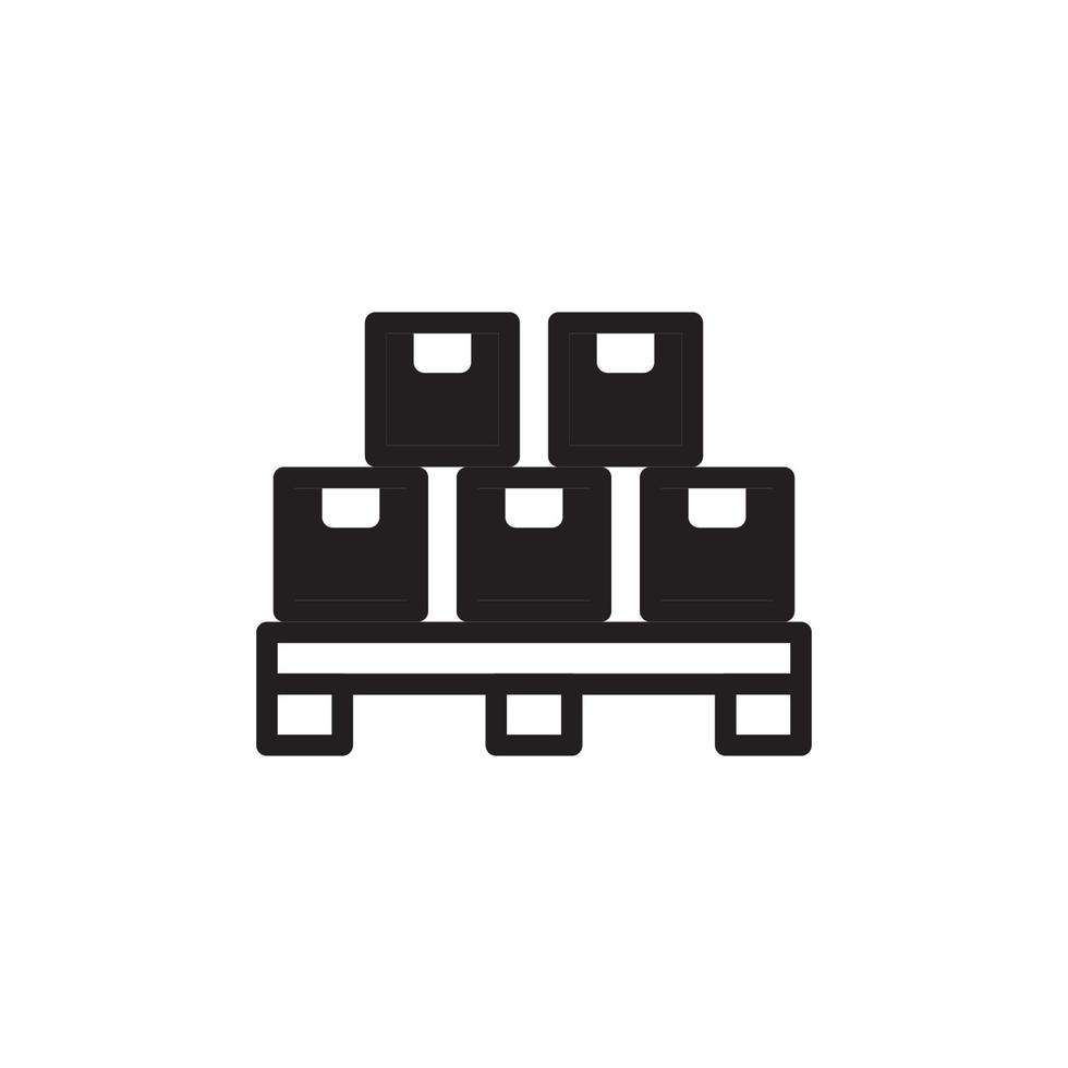 Boxes on a Pallet Icon EPS 10 vector