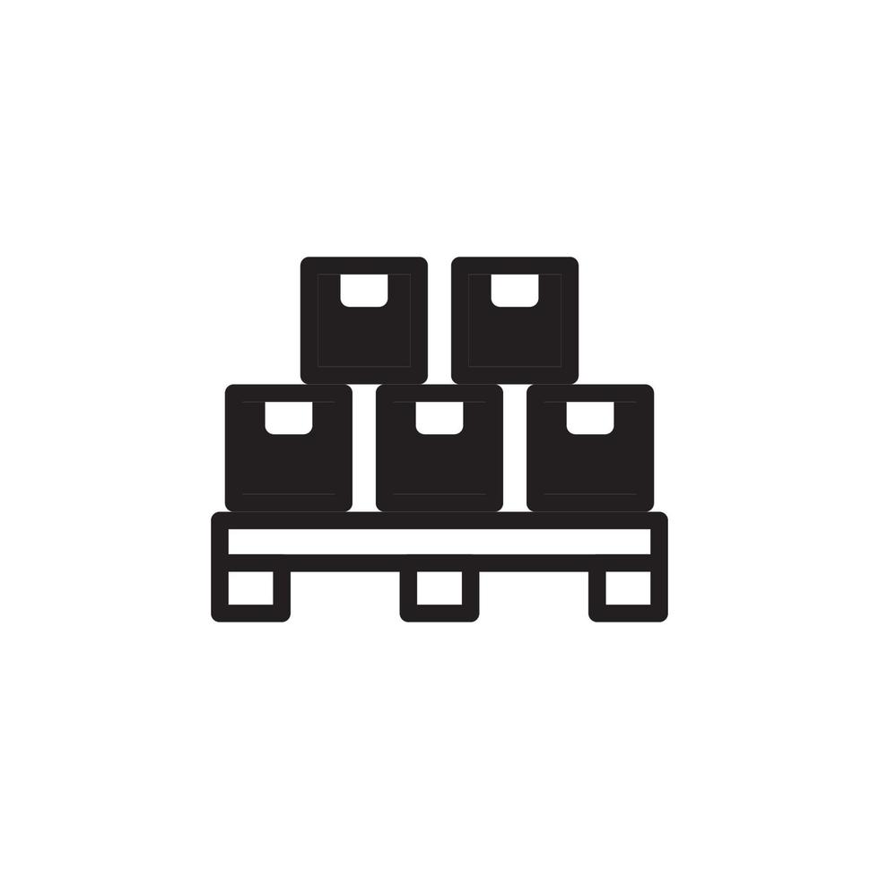 Boxes on a Pallet Icon EPS 10 vector