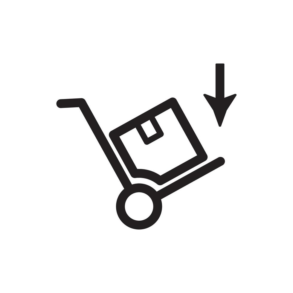 Handcart Sell and Buy Icon EPS 10 vector