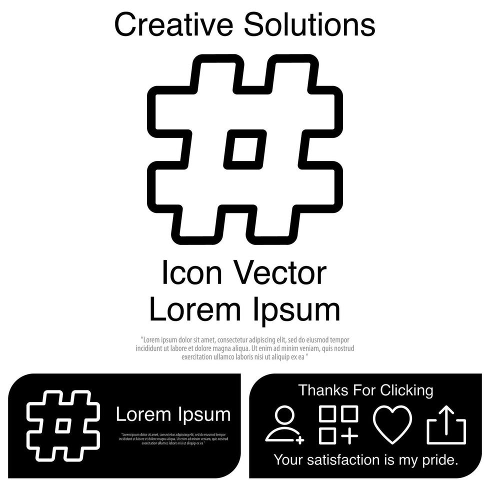 Hashtags Icon EPS 10 vector