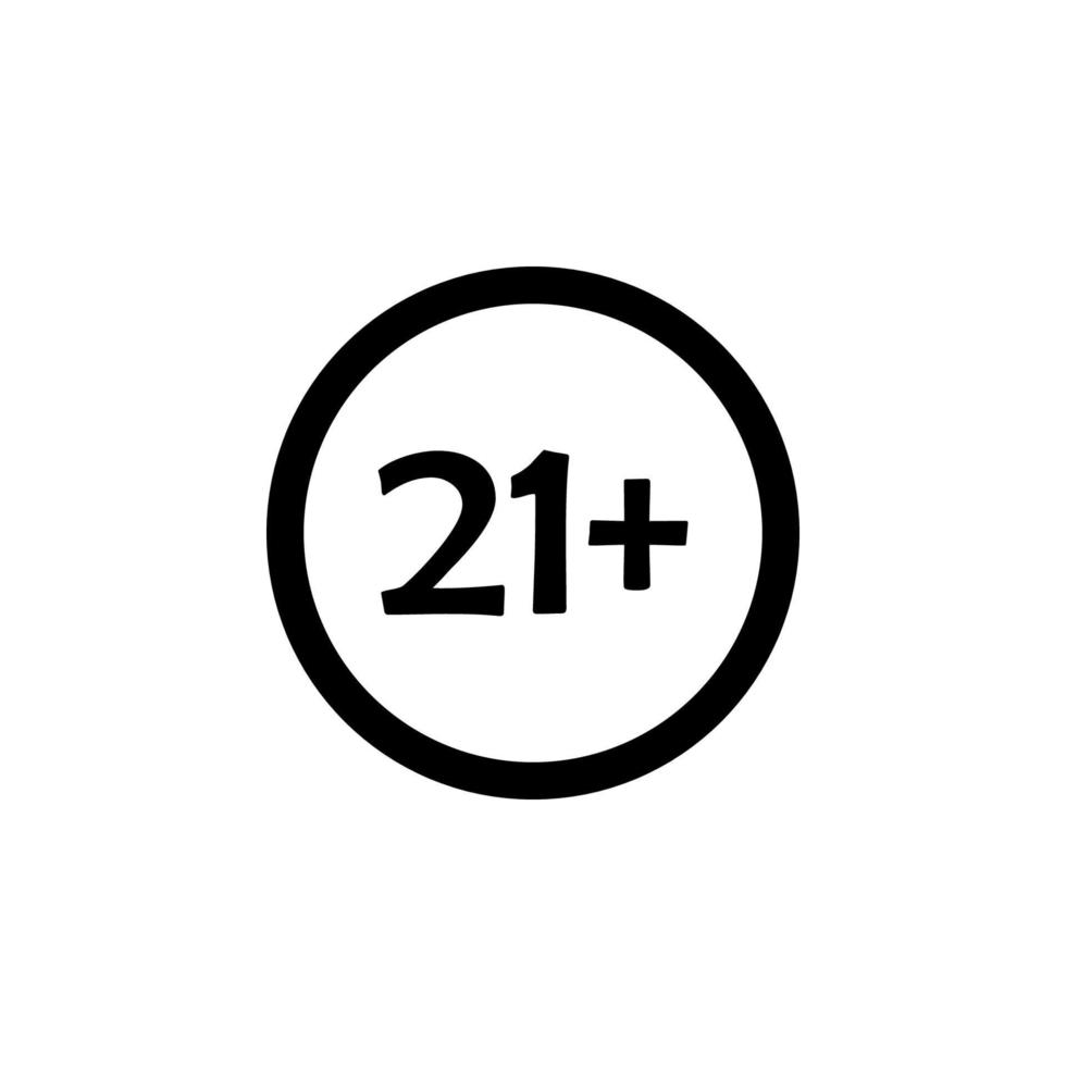 Under 21 Icon EPS 10 vector