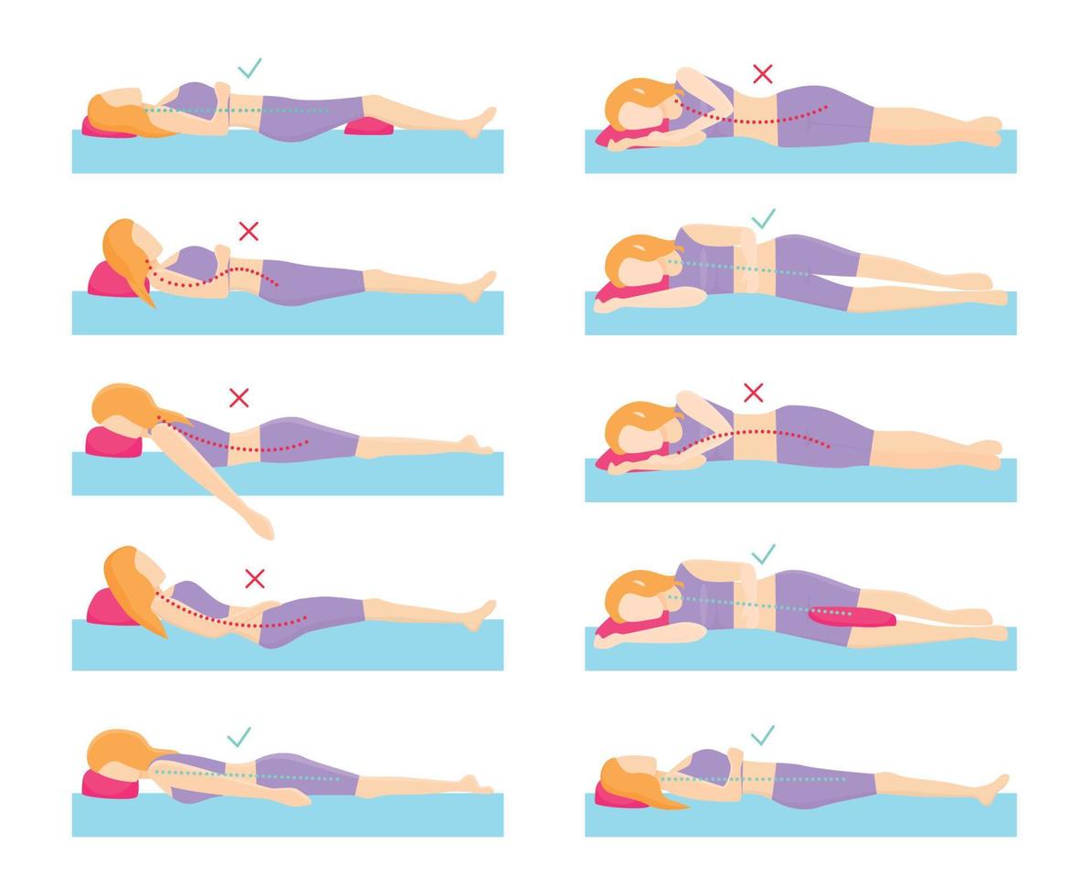 Set with Poses for Sleep vector