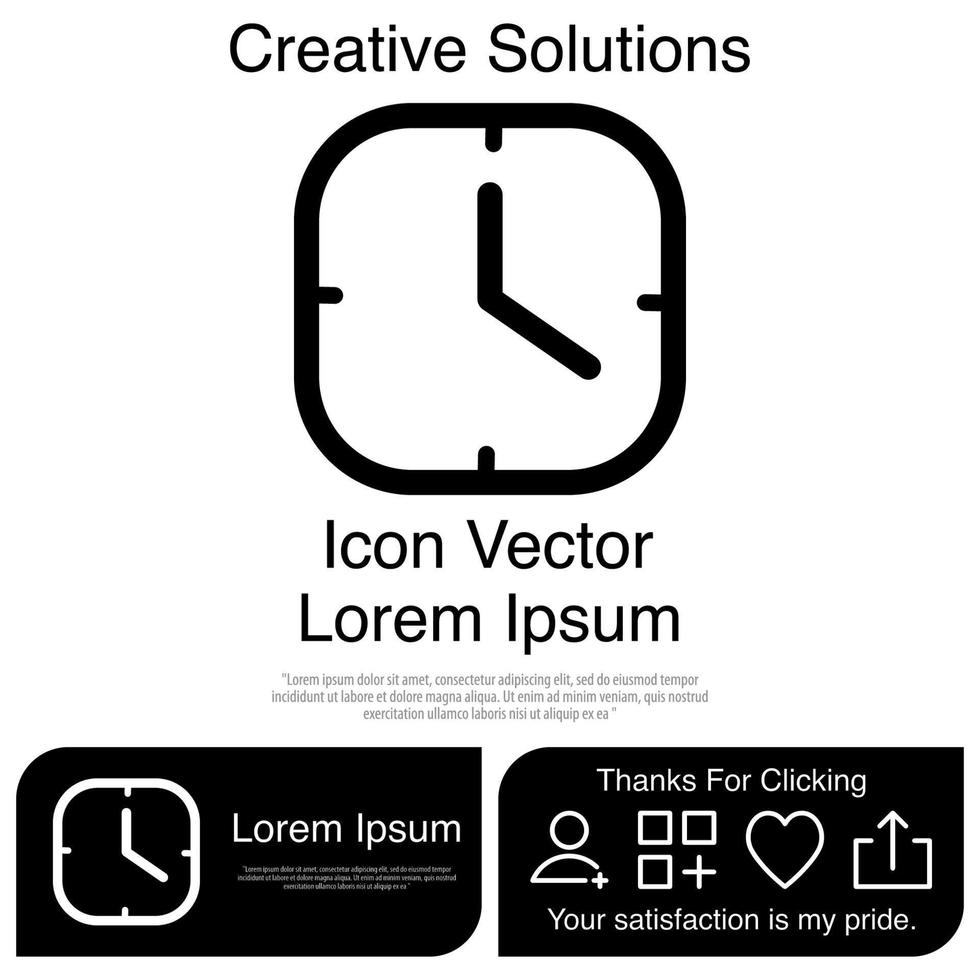 Clock Icon EPS 10 vector