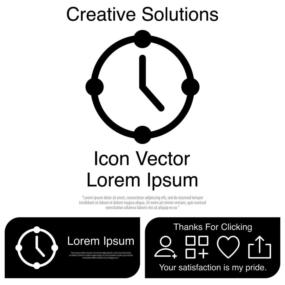 Clock Icon EPS 10 vector