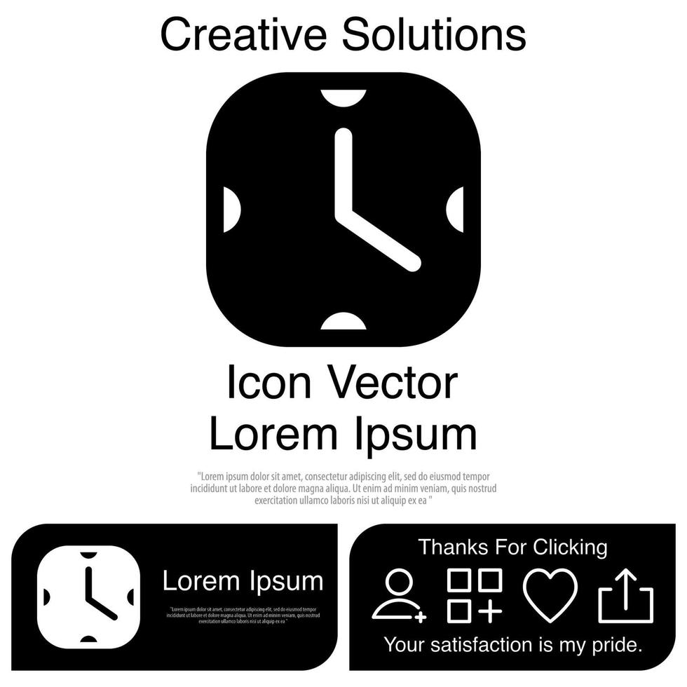 icono de reloj eps 10 vector