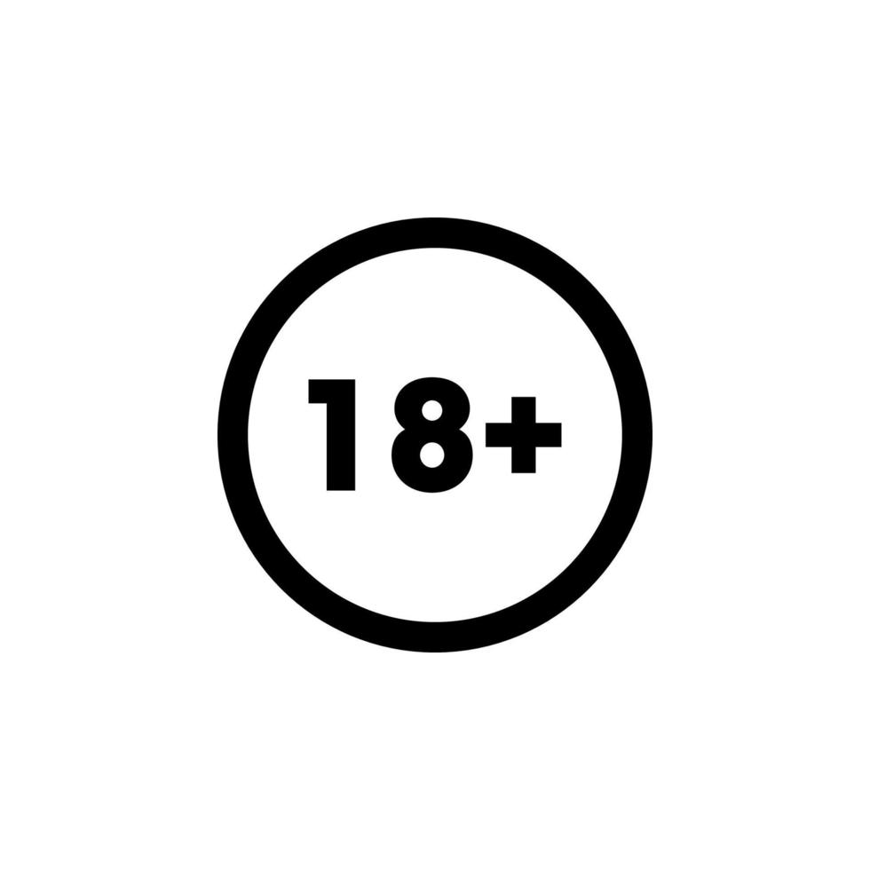 Under 18 Icon EPS 10 9502618 Vector Art at Vecteezy