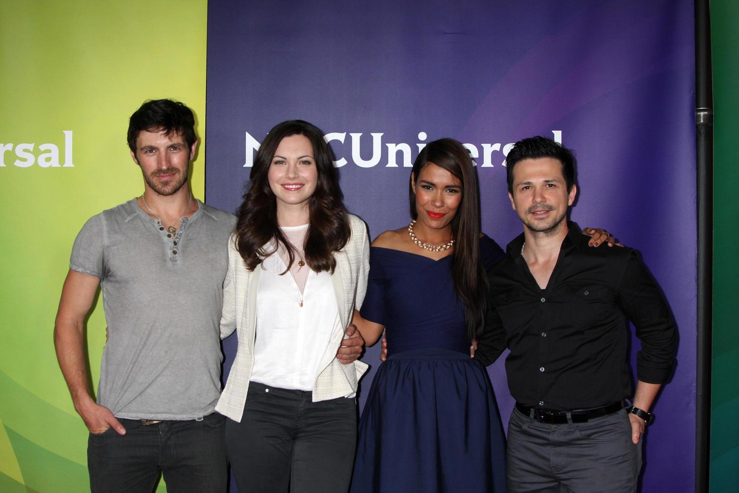 LAS VEGAS, APR 8 - Eoin Macken, Jill Flint, Daniella Alonso, Freddy Rodriguez at the NBCUniversal Summer Press Day at Huntington Langham Hotel on April 8, 2014 in Pasadena, CA photo