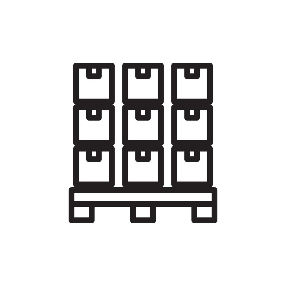 Boxes on a Pallet Icon EPS 10 vector