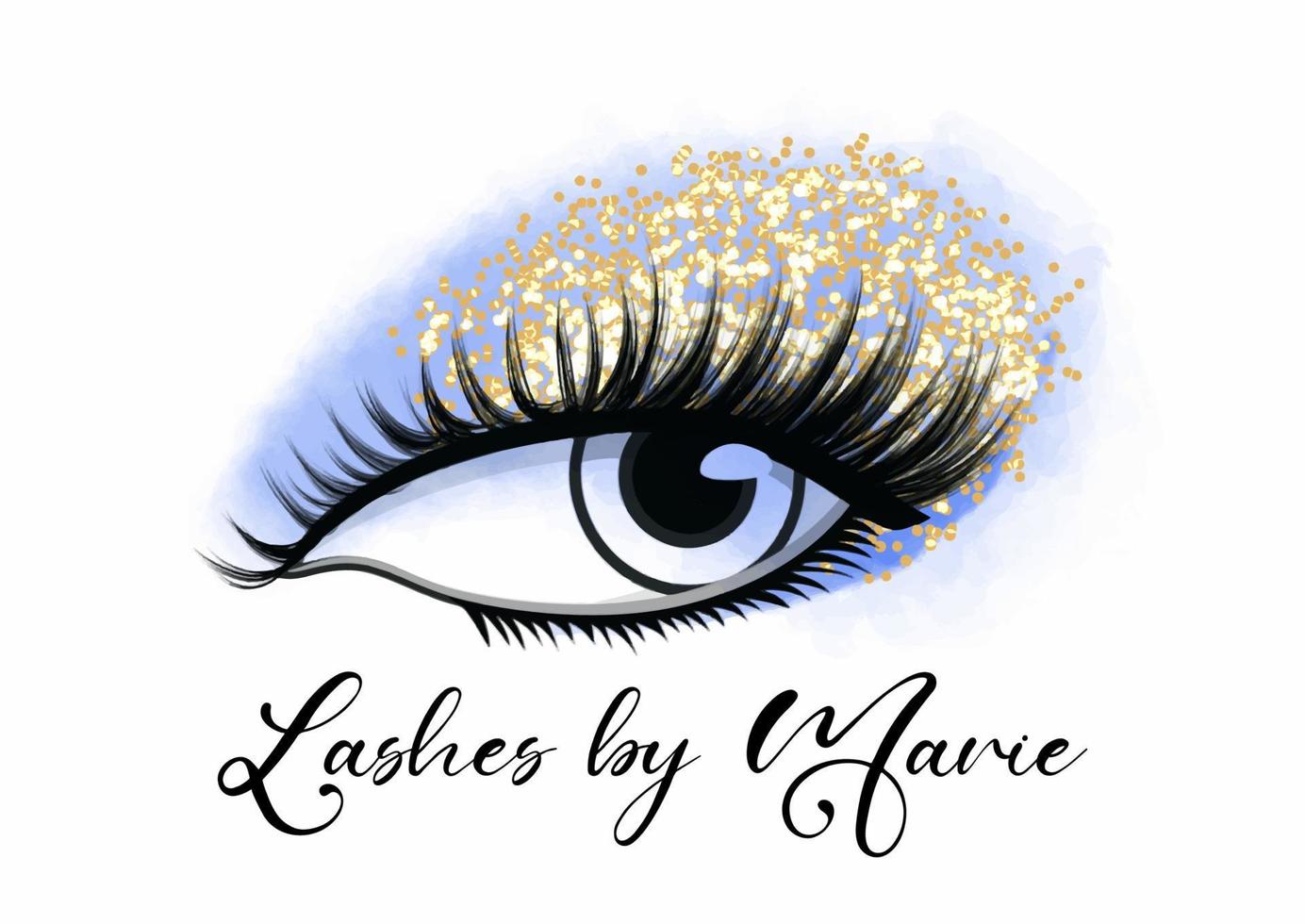 lashes beauty logo design vector