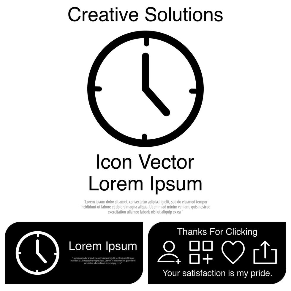 Clock Icon EPS 10 vector