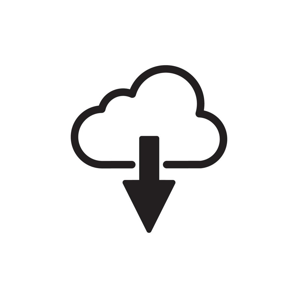 Cloud Upload Download Icon EPS 10 vector