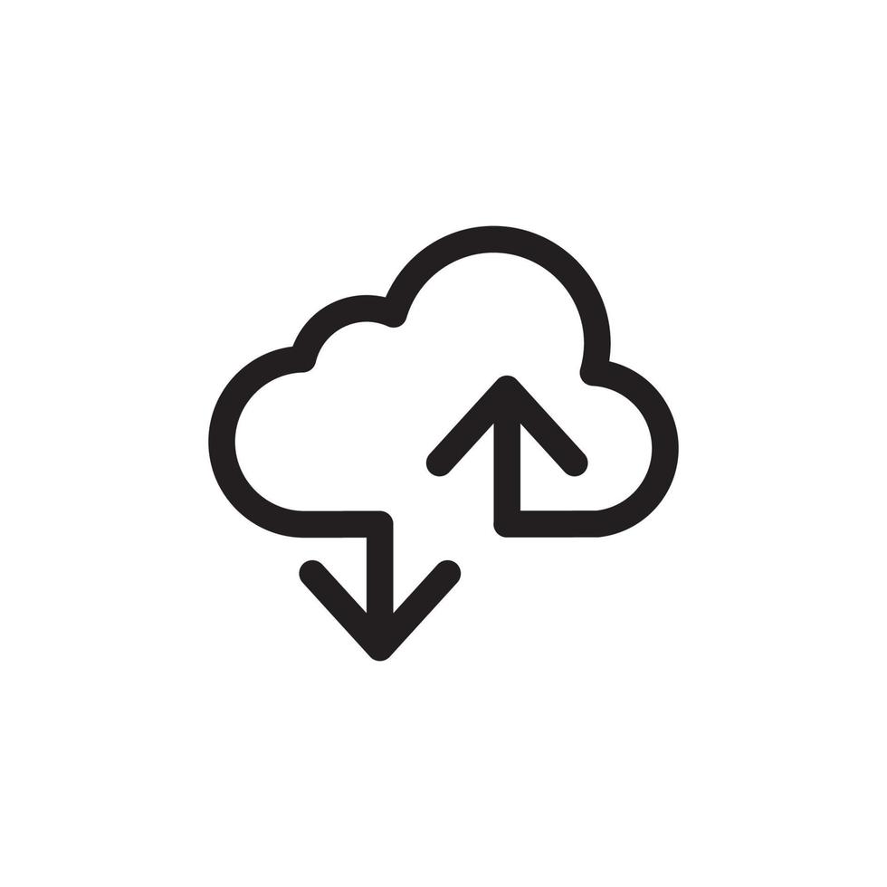 Cloud Upload Download Icon EPS 10 vector