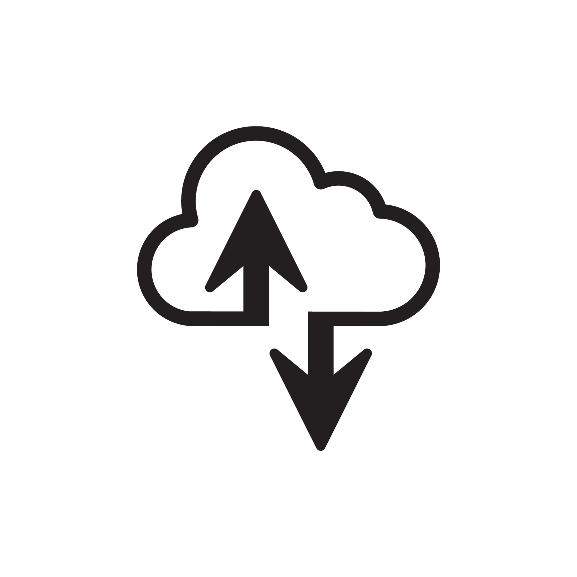 Cloud upload download icon eps 10 9504412 vector art at vecteezy