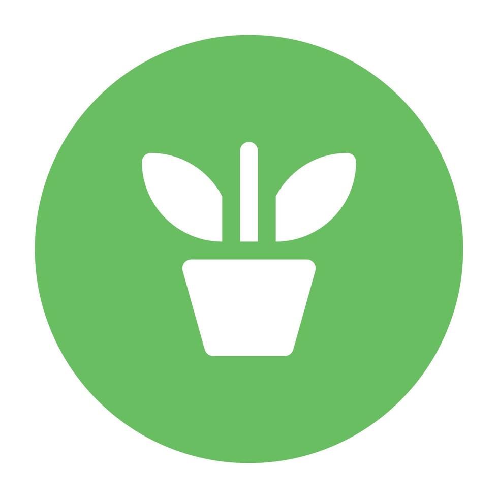 Trendy Potted Plant vector