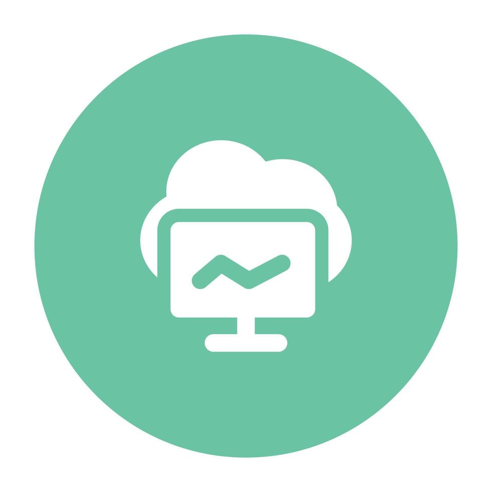 Trendy Cloud Analysis vector