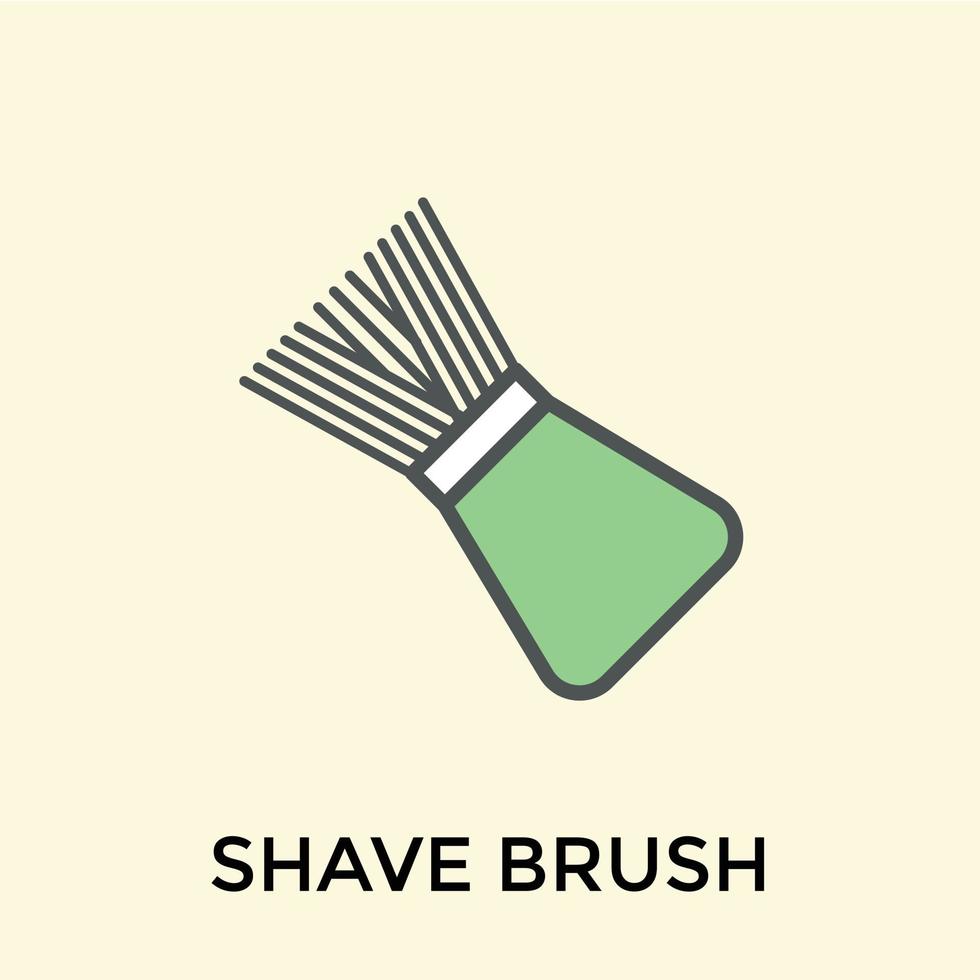Trendy Shaving Brush vector