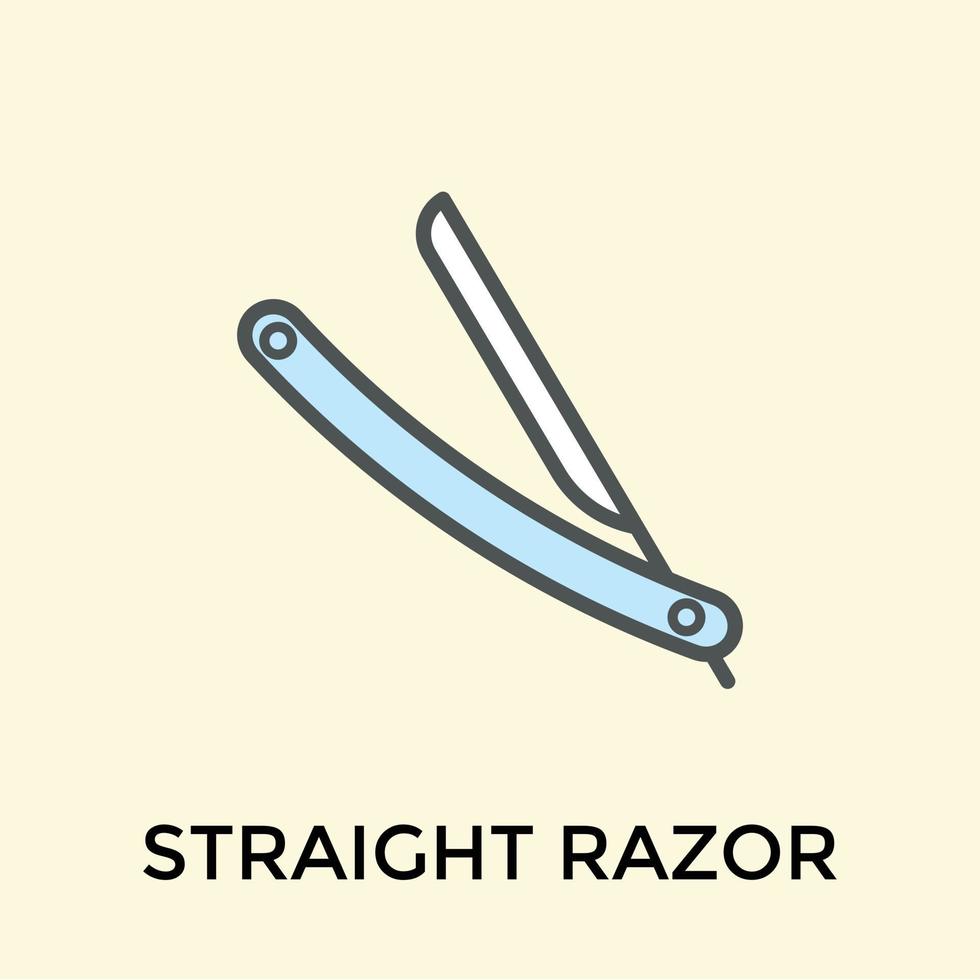 Trendy Straight Razor vector