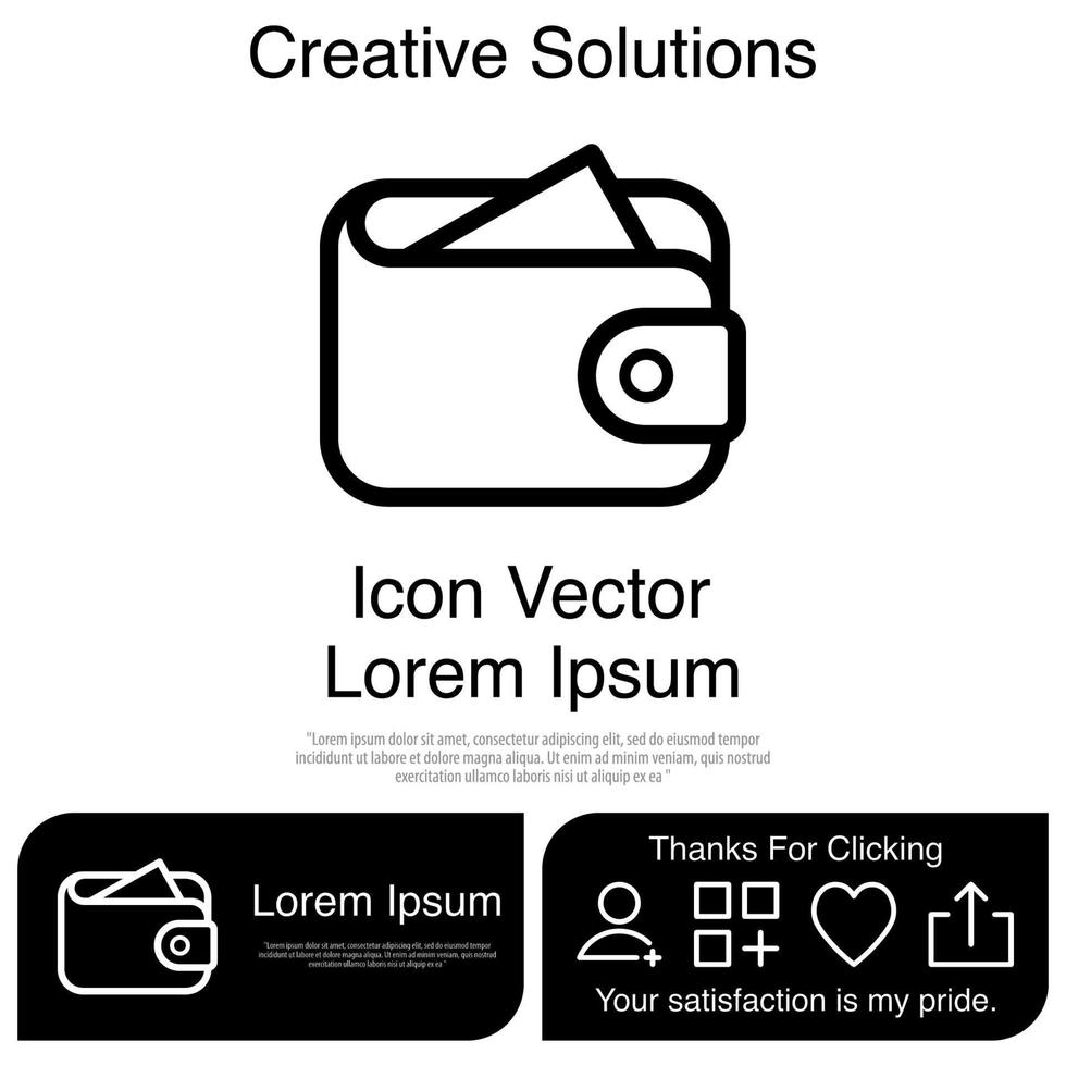 Wallet Icon EPS 10 vector