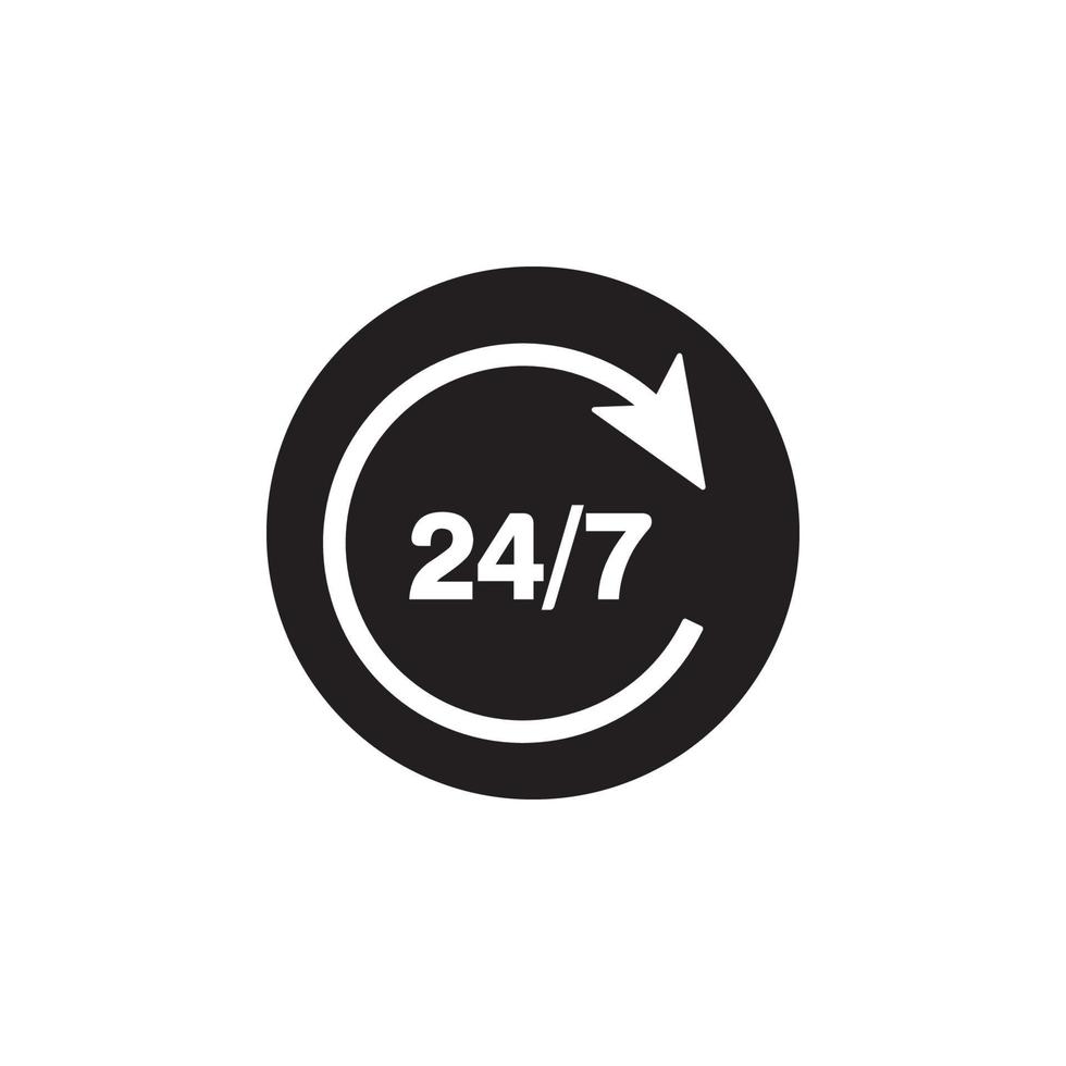 24-7 Icon In Trendy  Design Vector Eps 10