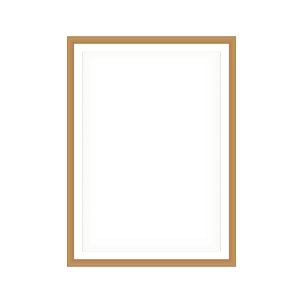 Realistic gold frame. Ideal for your presentations. vector
